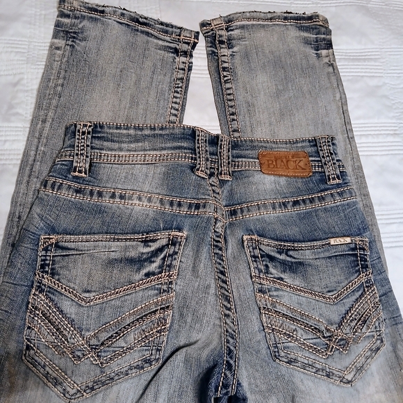 BKE Buckle Black Fit No 3 Mens Size 28L Blue Bootcut Jeans BBLA364 - Picture 8 of 14